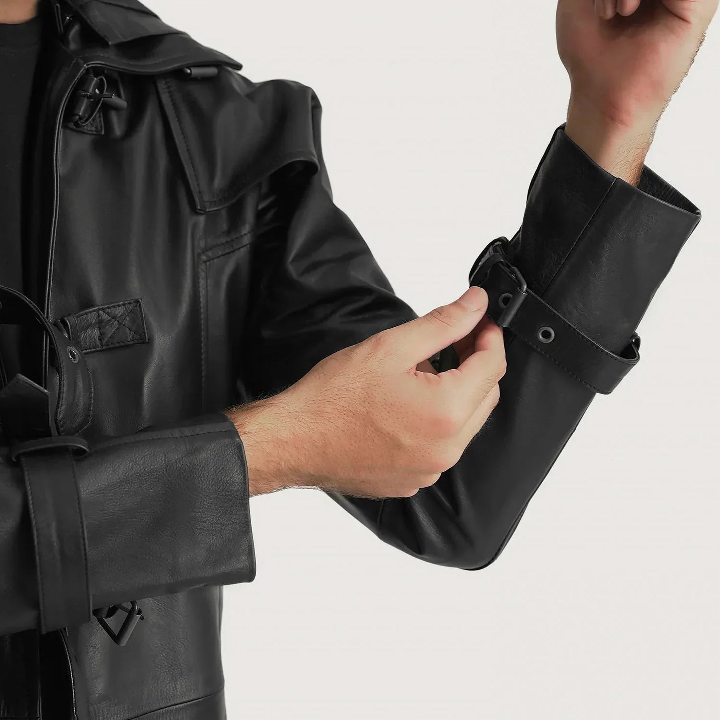 Huntsman Black Hooded Leather Trench Coat - Rare Leather