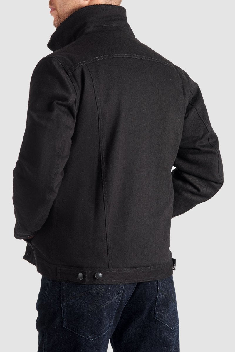 HUSKY JACKET BLACK – Sherpa Trucker Motorcycle Jacket Unisex - Vox Leather
