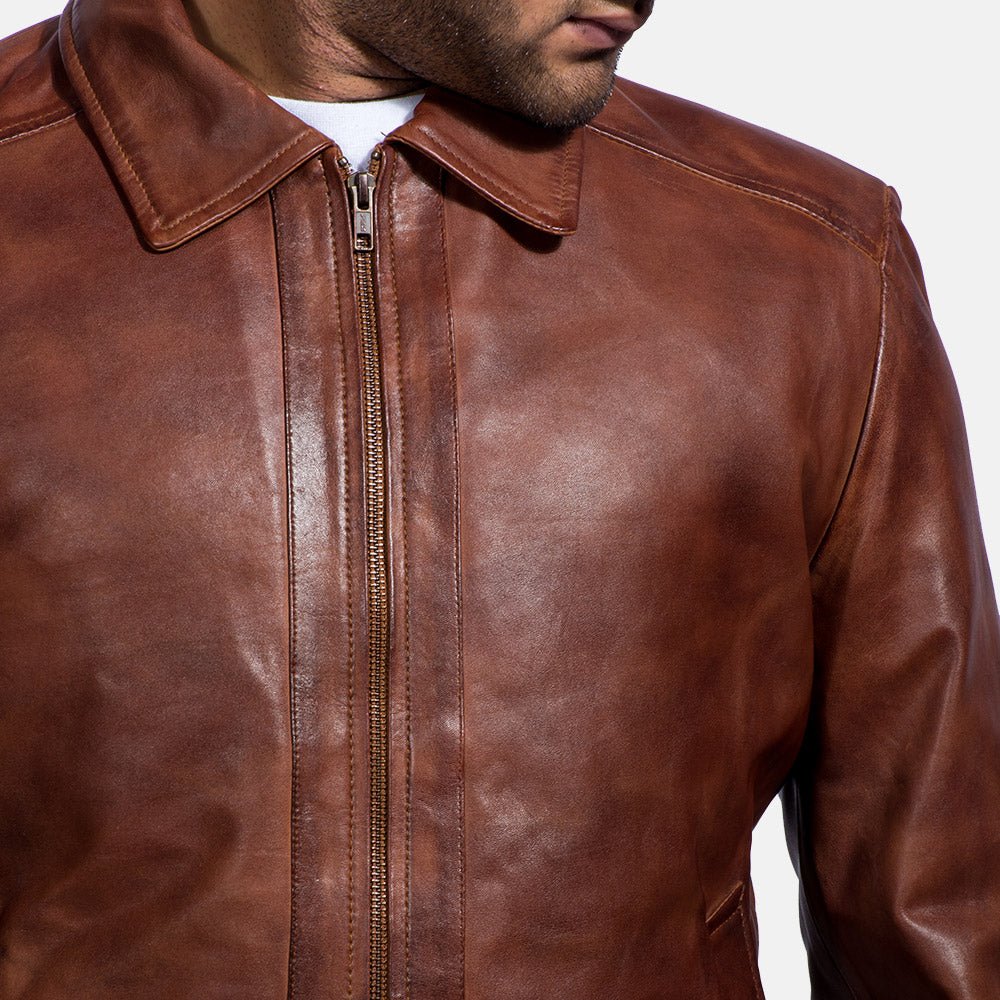 Inferno Brown Leather Jacket For Men - Vox Leather
