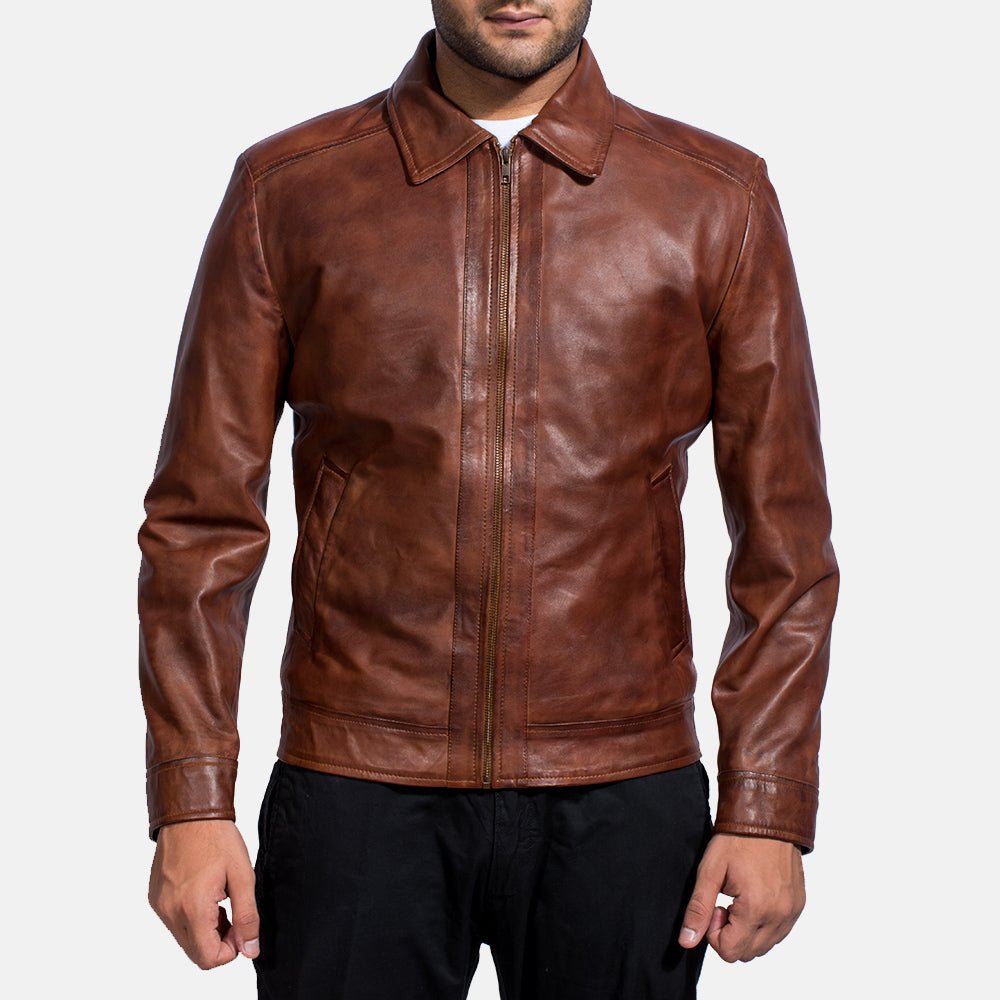 Inferno Brown Leather Jacket For Men - Vox Leather