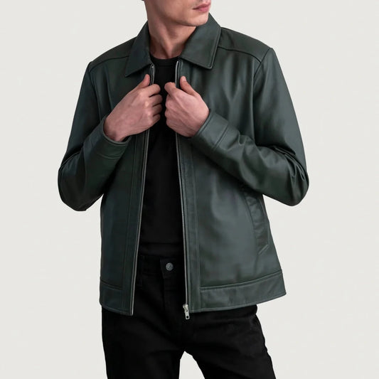 Inferno Green Leather Jacket - Vox Leather