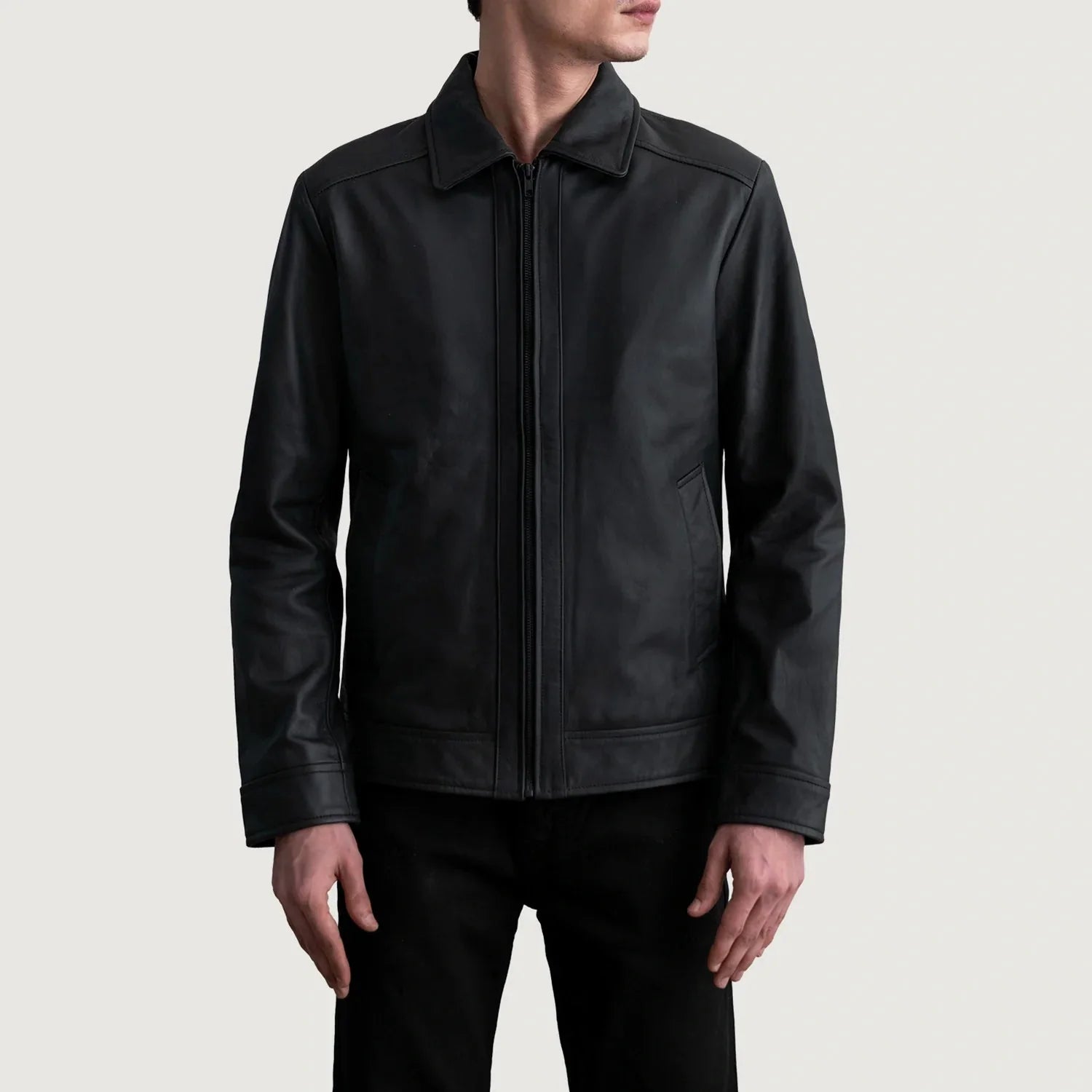 Inferno Matte Black Leather Jacket - Rare Leather