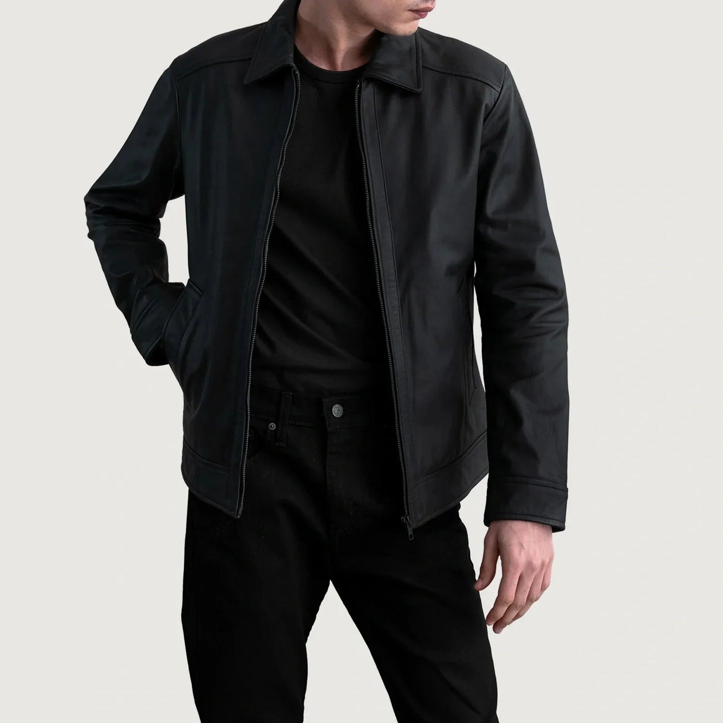 Inferno Matte Black Leather Jacket - Rare Leather