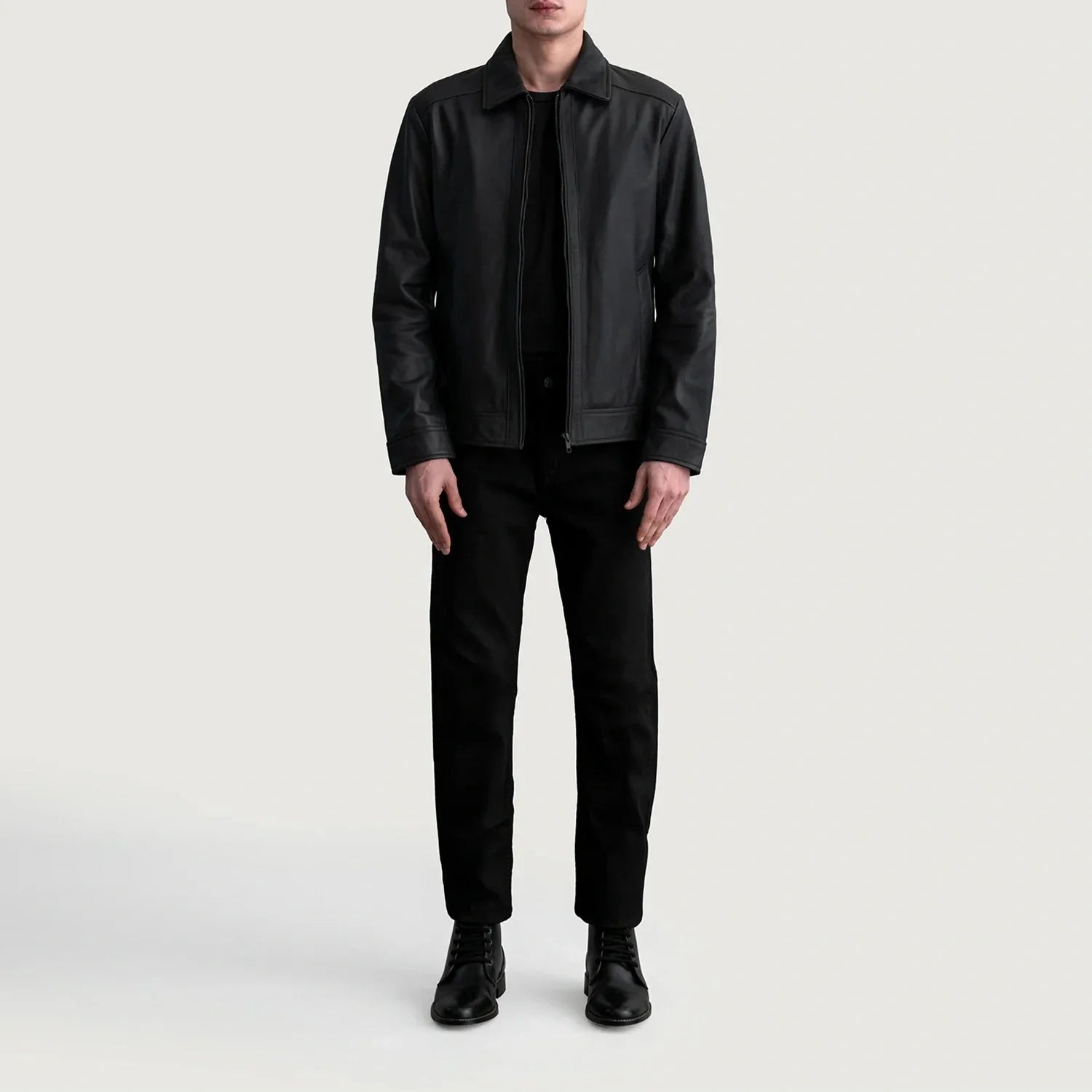 Inferno Matte Black Leather Jacket - Rare Leather