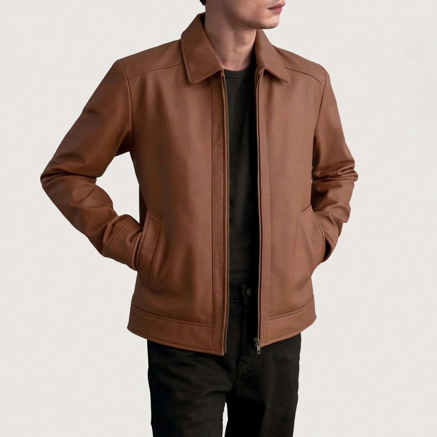 Inferno Matte Brown Leather Jacket - Rare Leather