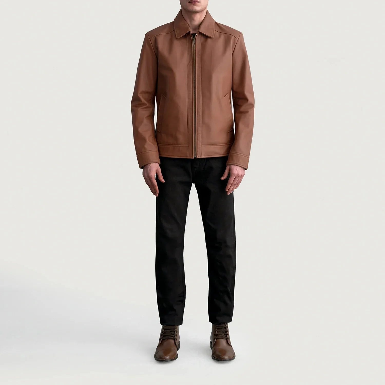 Inferno Matte Brown Leather Jacket - Rare Leather