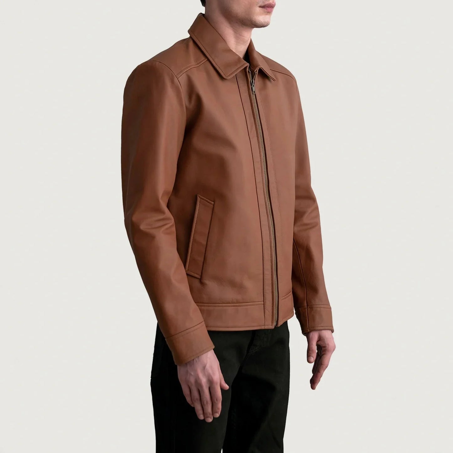 Inferno Matte Brown Leather Jacket - Rare Leather