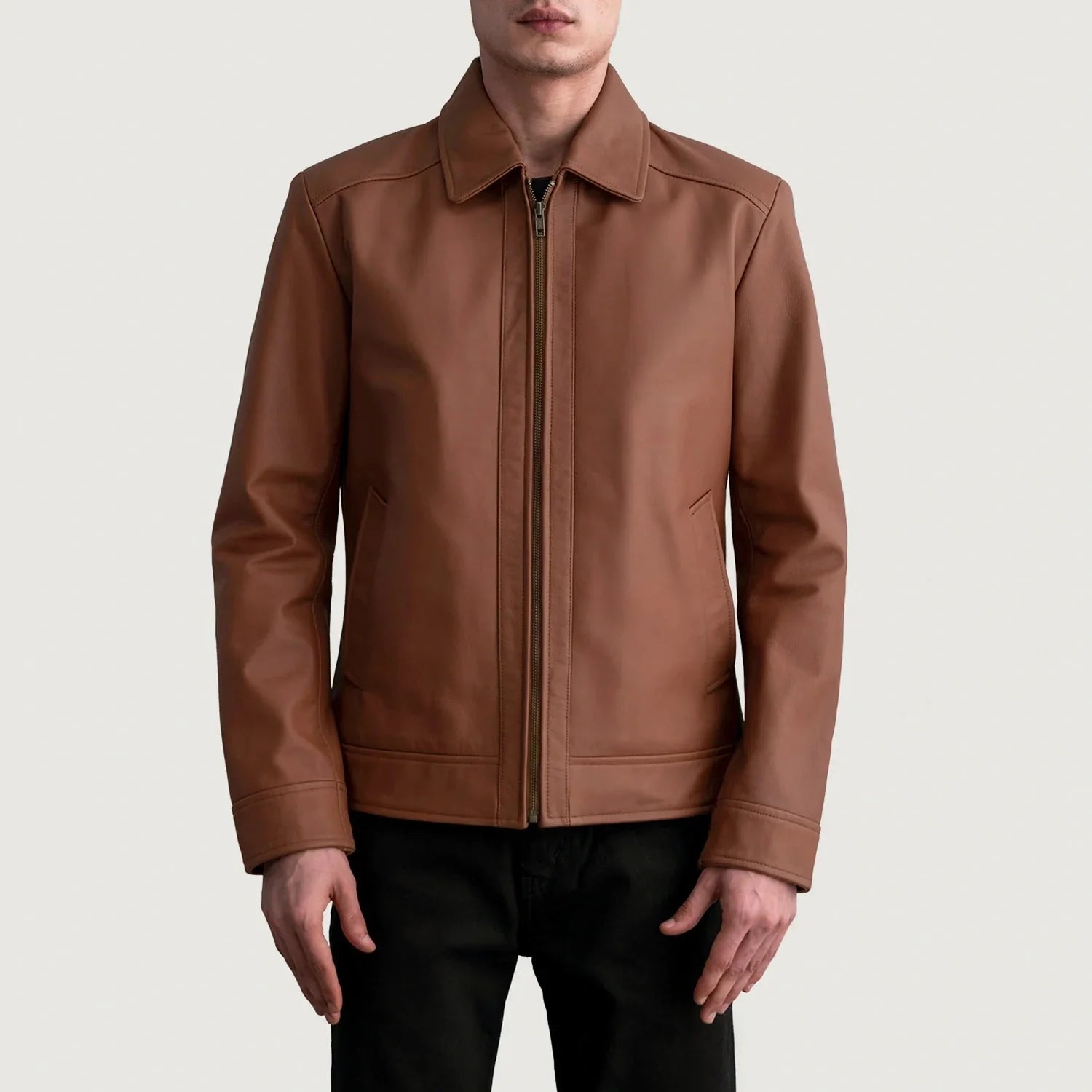 Inferno Matte Brown Leather Jacket - Rare Leather