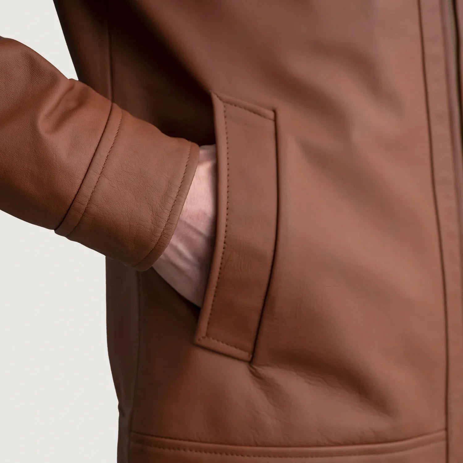 Inferno Matte Brown Leather Jacket - Rare Leather