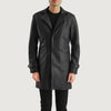 Infinity Black Leather Coat - Rare Leather