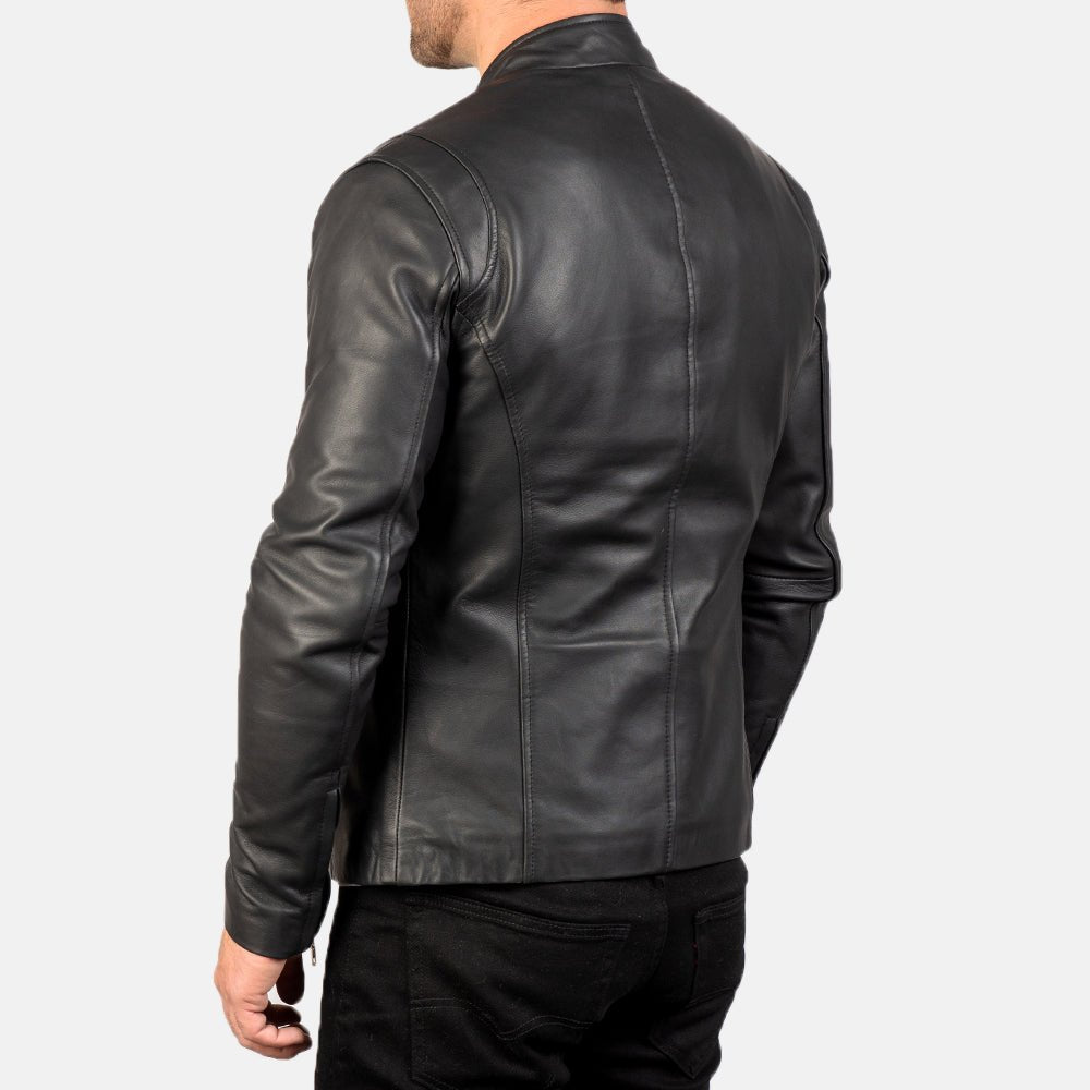 Ionic Black Leather Jacket - Vox Leather