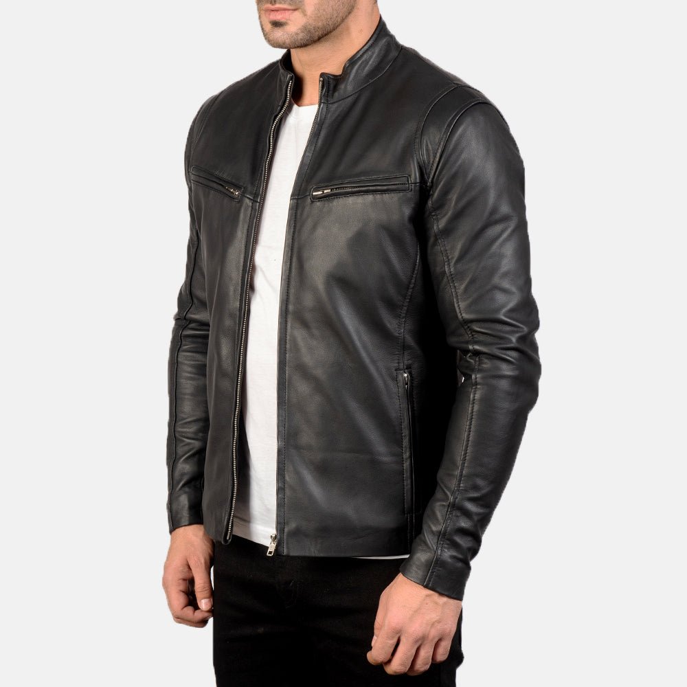 Ionic Black Leather Jacket - Vox Leather