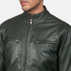 Ionic Green Leather Biker Jacket - Vox Leather