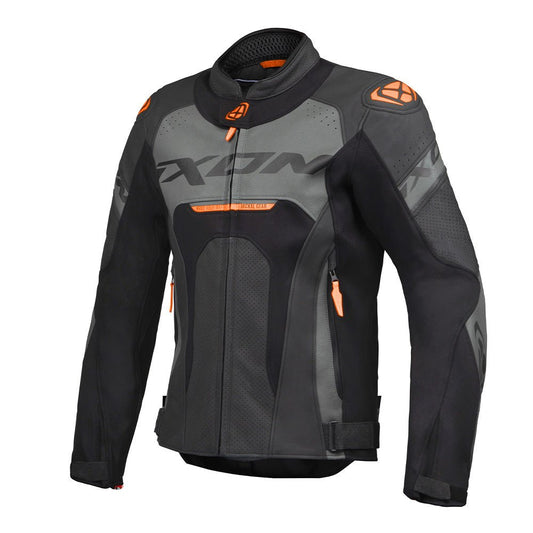 Jackal - CE Certified Class AAA Leather Racing Jacket (Black/White/Red) - Vox Leather