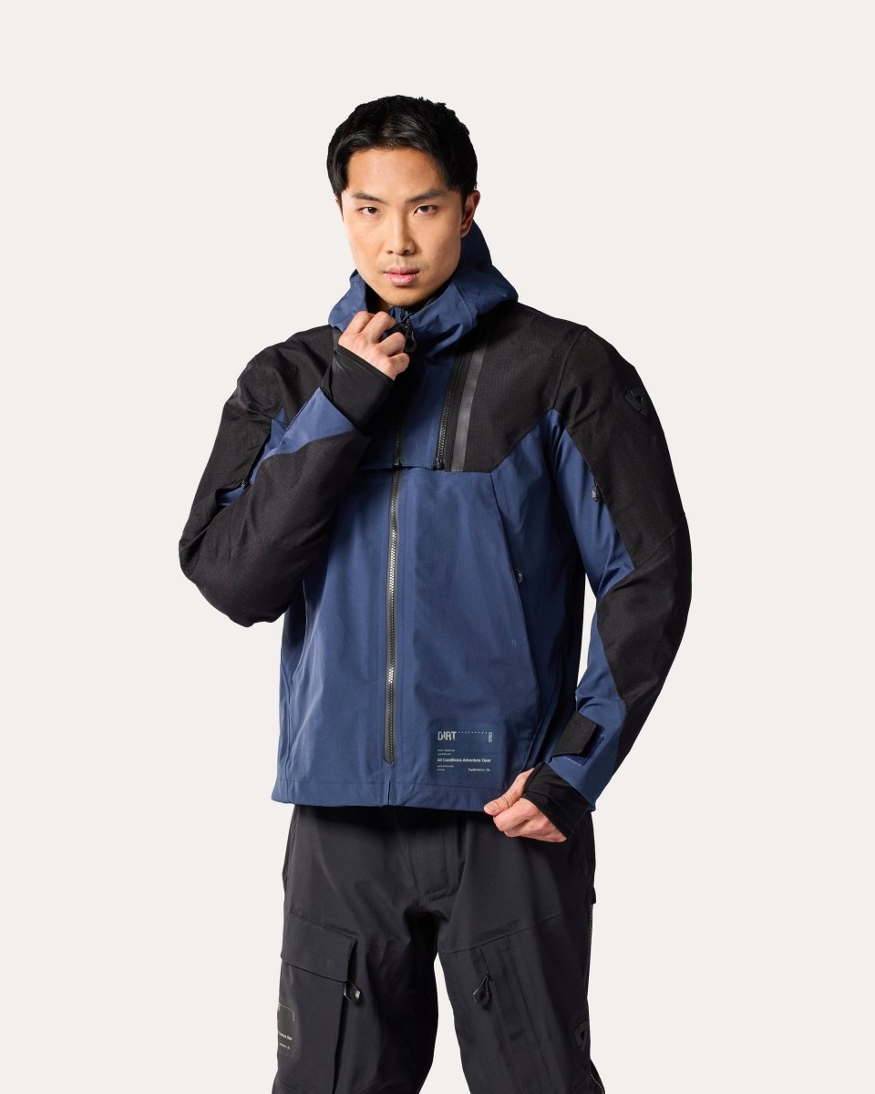 Jacket Component 3 H2O | Black-Dark Blue - Vox Leather
