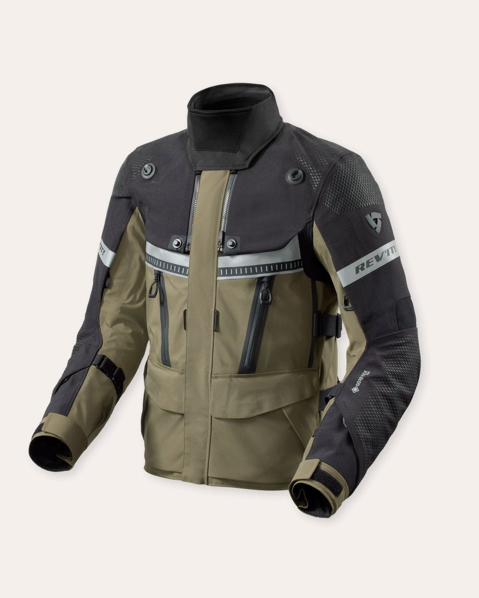Jacket Dominator 3 GTX | Black-Dark Green - Vox Leather