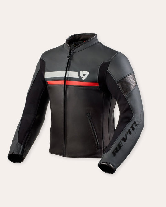 Jacket Mile | Black-Red - Vox Leather