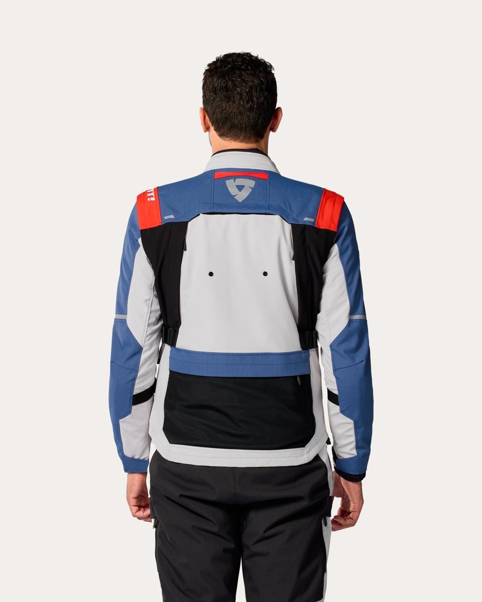 Jacket Offtrack 3 H2O | Blue-Silver - Vox Leather