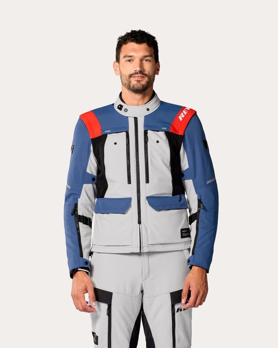 Jacket Offtrack 3 H2O | Blue-Silver - Vox Leather