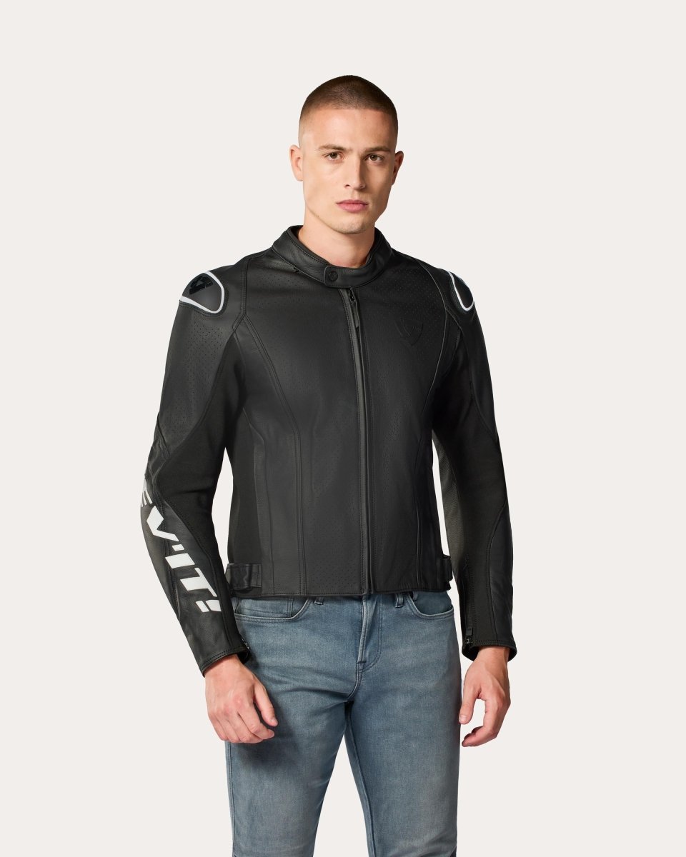 Jacket Quadratic | Black-White - Vox Leather