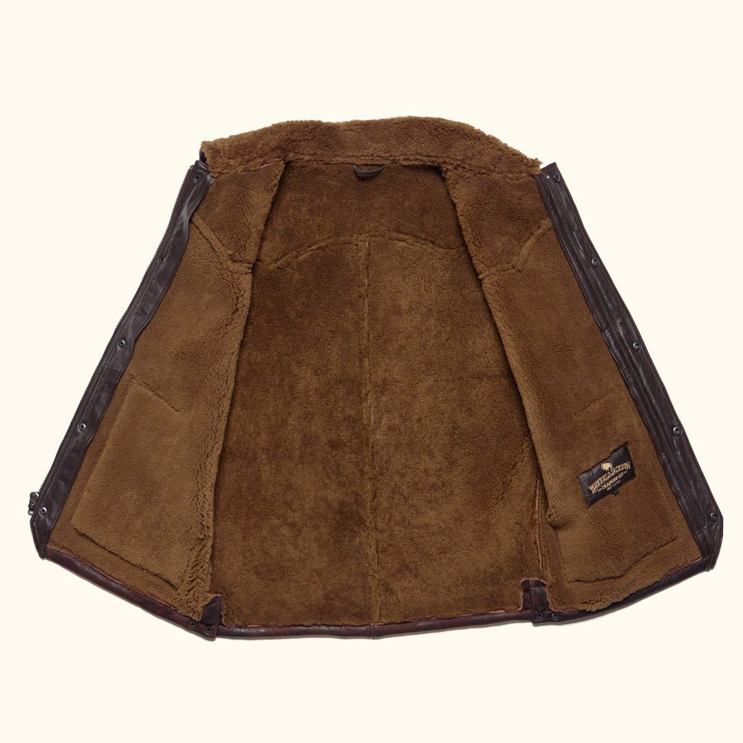 Jackson Leather Shearling Vest - Vox Leather
