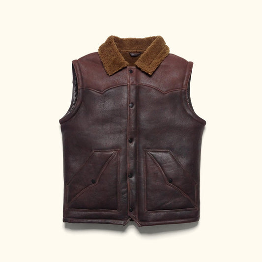 Jackson Leather Shearling Vest - Vox Leather