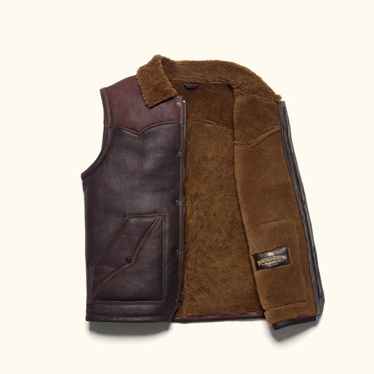 Jackson Leather Shearling Vest - Vox Leather