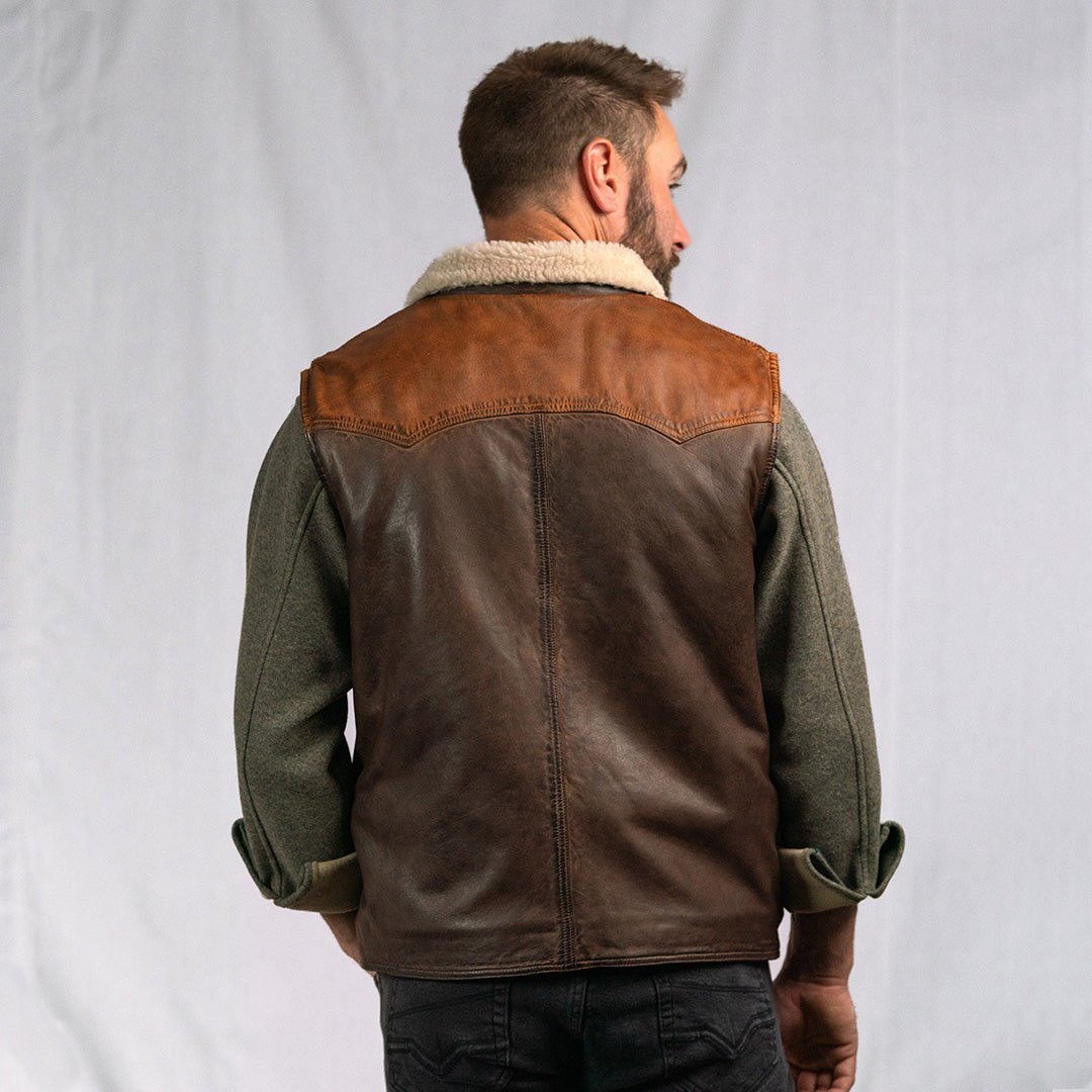 Jackson Leather Sherpa Vest - Vox Leather