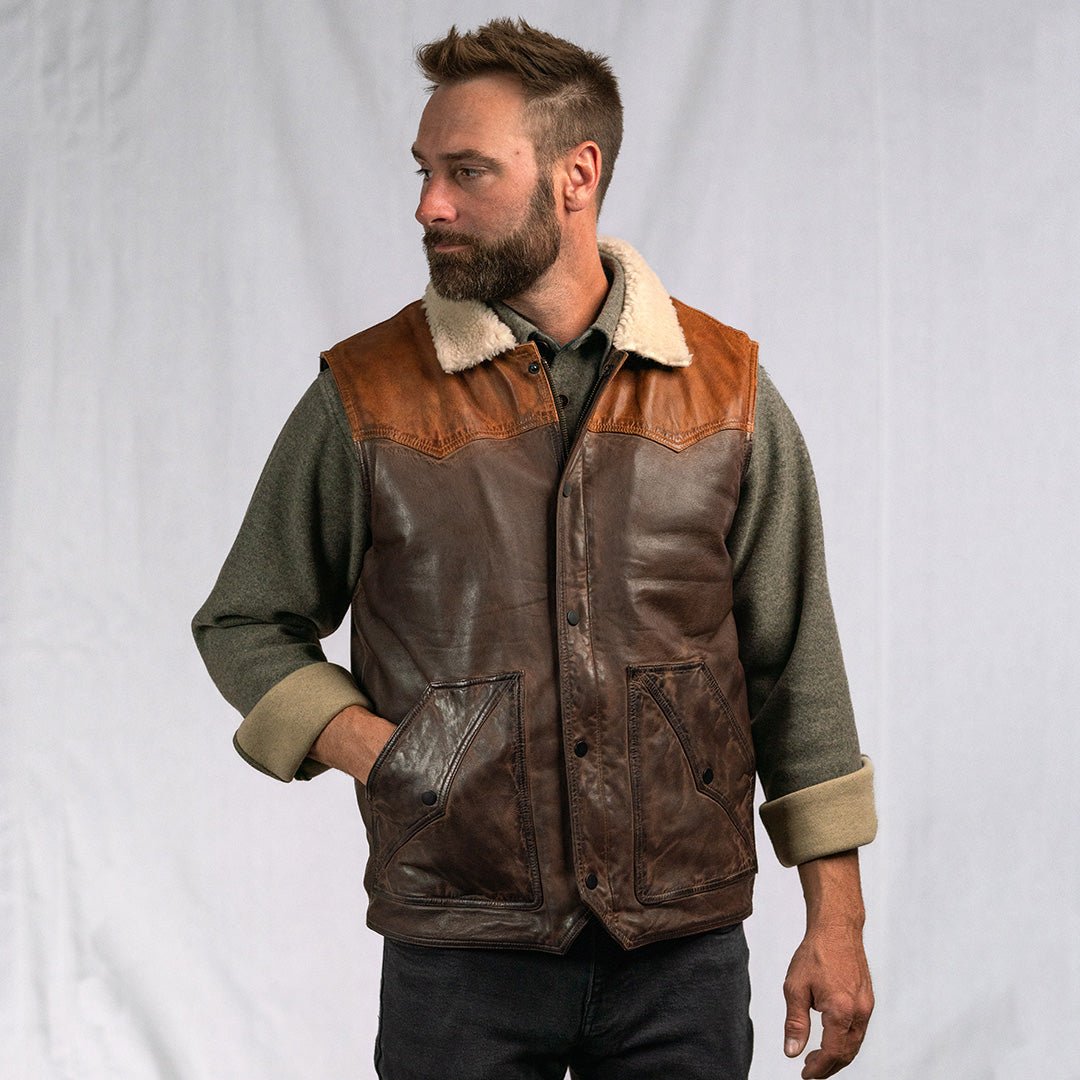 Jackson Leather Sherpa Vest - Vox Leather