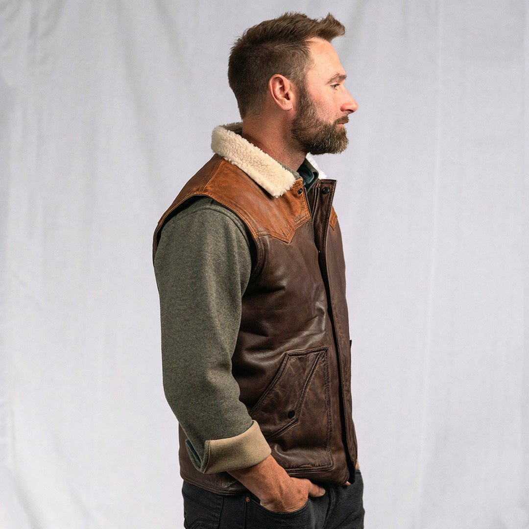 Jackson Leather Sherpa Vest - Vox Leather
