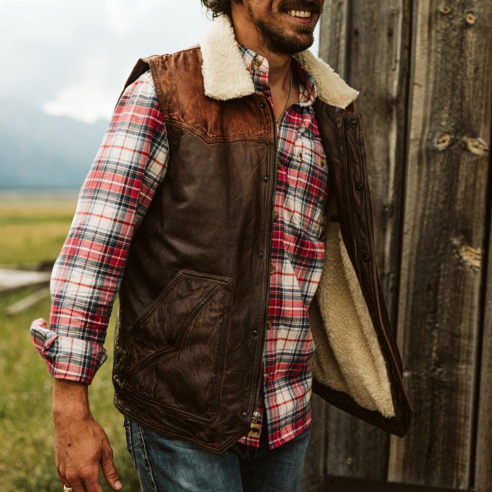 Jackson Leather Sherpa Vest - Vox Leather