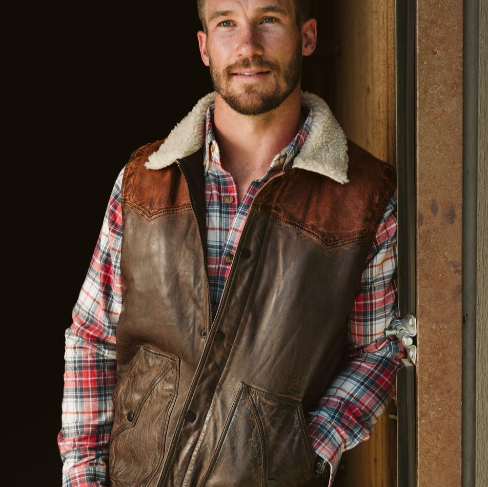 Jackson Leather Sherpa Vest - Vox Leather