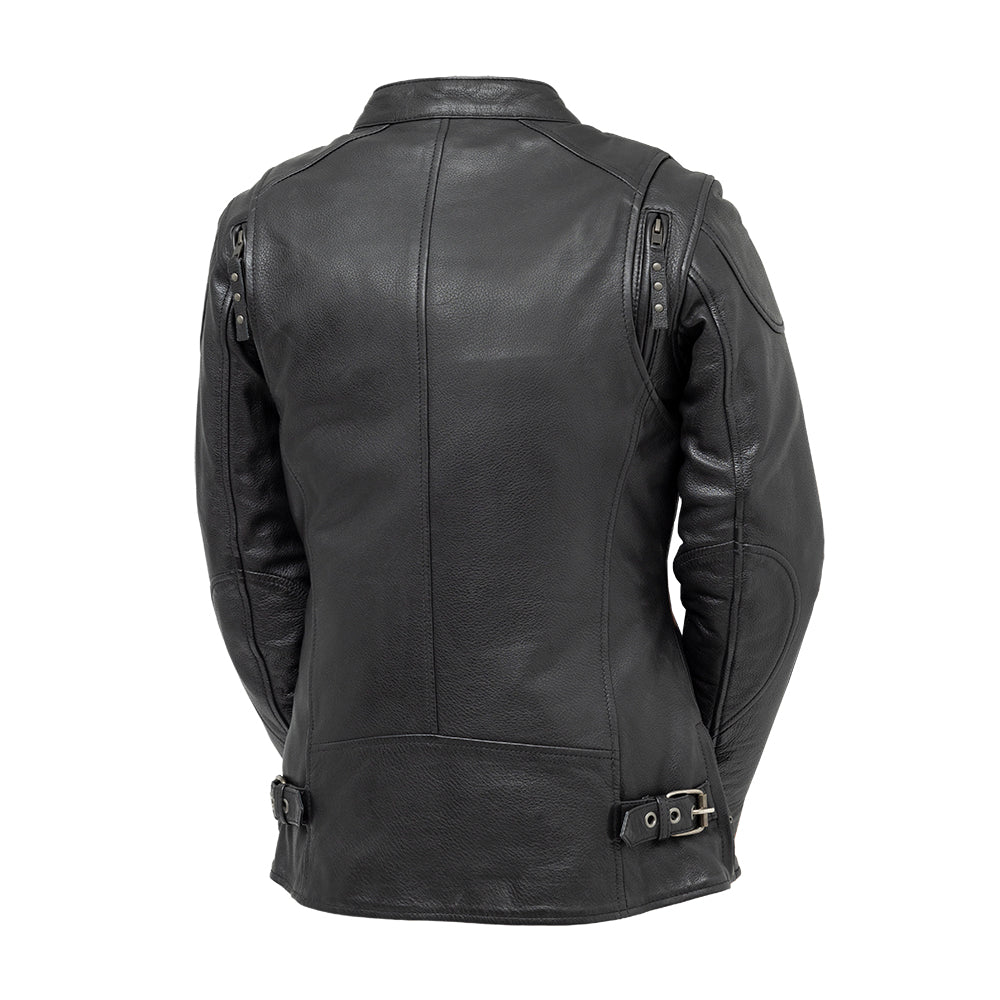 Jewel - Women's Motorcycle Leather Jacket - Rare Leather