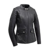 Jewel - Women's Motorcycle Leather Jacket - Rare Leather