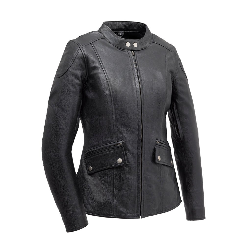Jewel - Women's Motorcycle Leather Jacket - Rare Leather