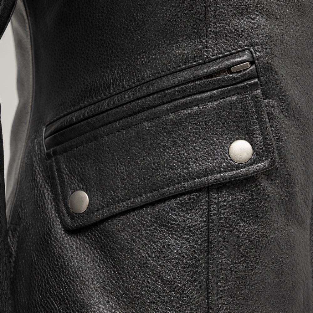 Jewel - Women's Motorcycle Leather Jacket - Rare Leather