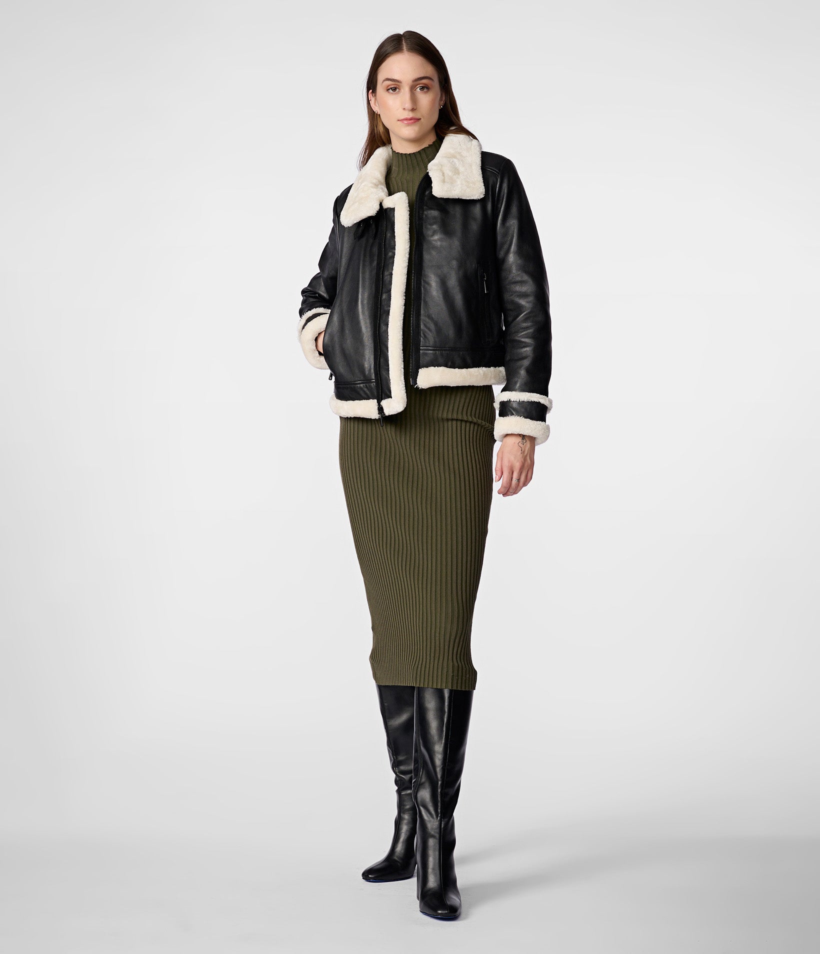 Jodi Leather Shearling Jacket - Rare Leather