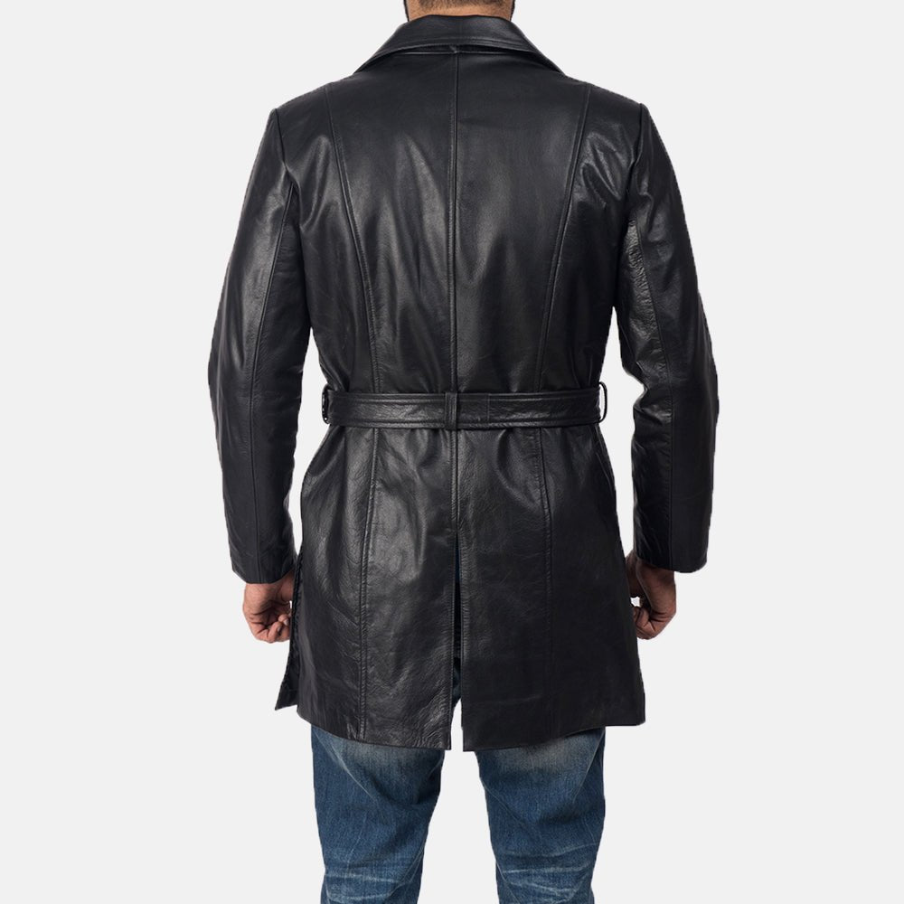 Jordan Black Leather Coat - Rare Leather