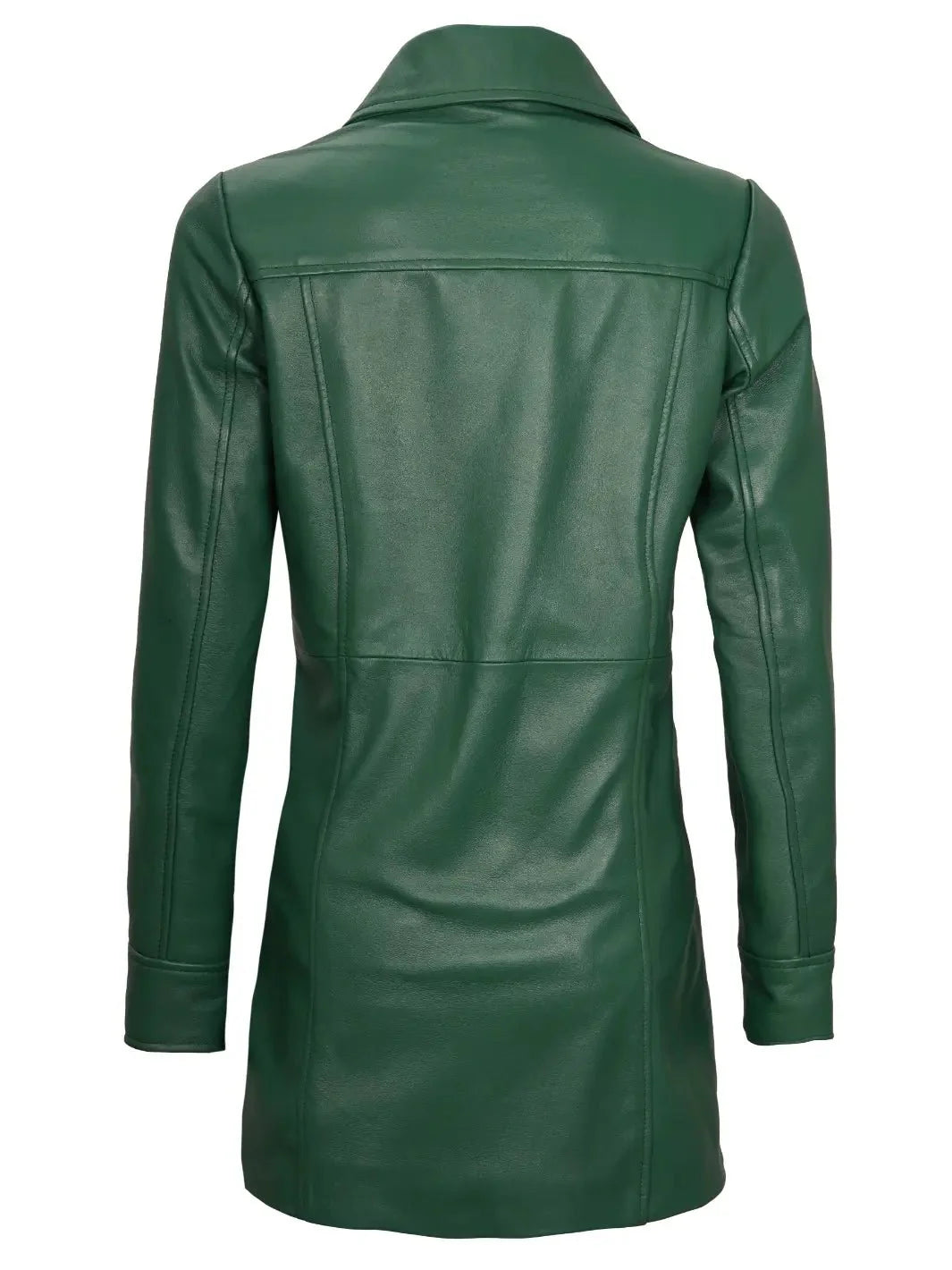 Kandis Women's Green Real Leather Car Coat - Rare Leather