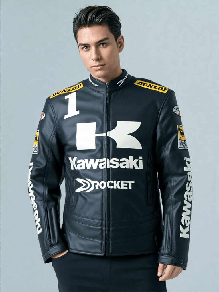Kawasaki Leather Vintage Racing Jacket - Vox Leather