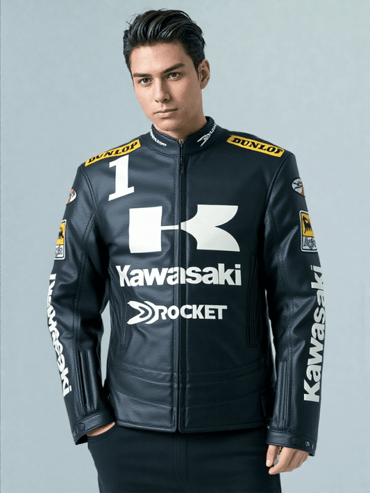 Kawasaki Leather Vintage Racing Jacket - Vox Leather