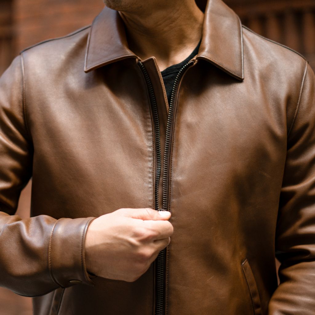 Keanu Jacket | Walnut - Rare Leather