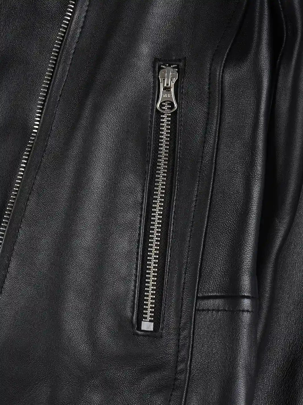 Kirsten Women's Black Asymmetrical Leather Motorcycle Jacket - Rare Leather