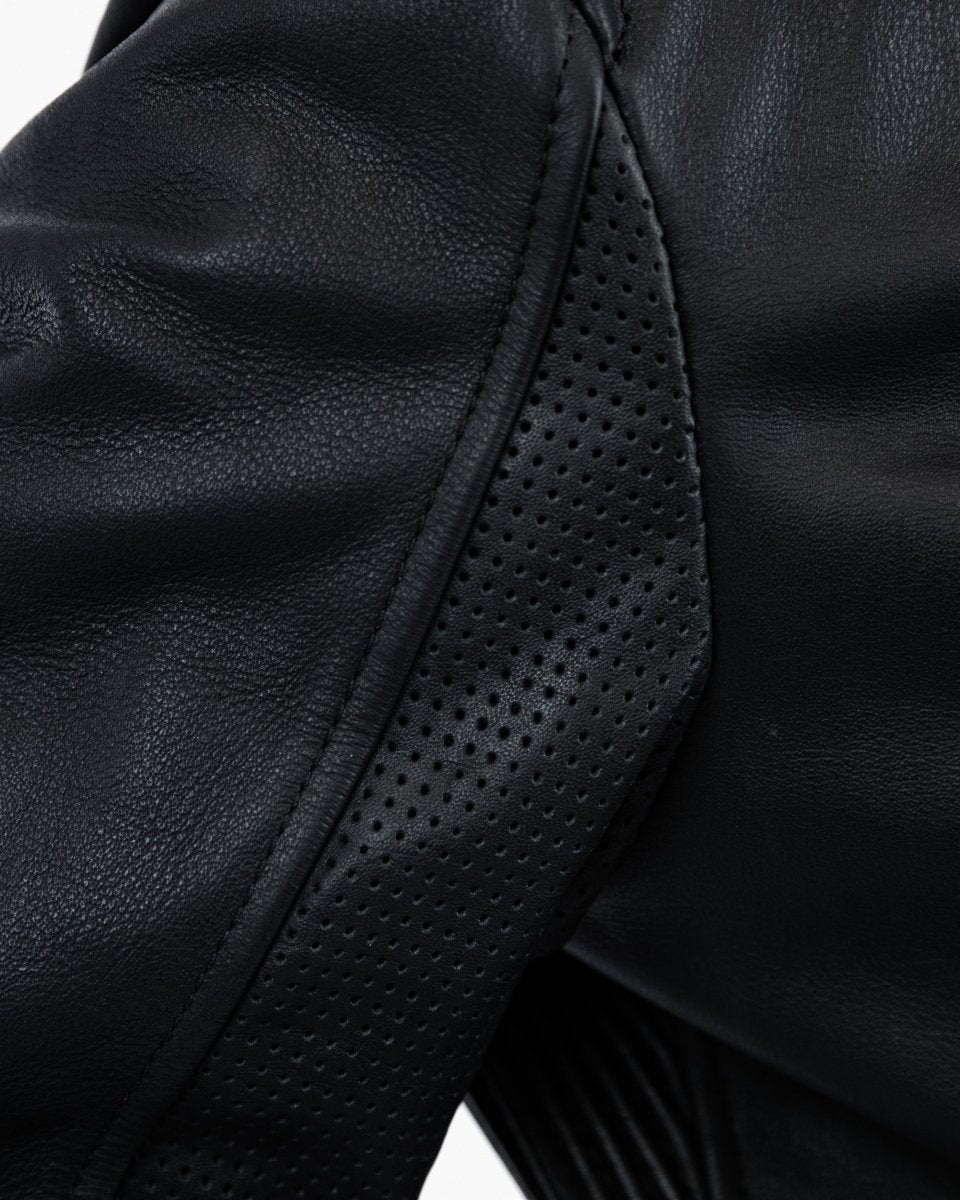 Lancer Ladies Black Leather Motorcycle Jacket - Vox Leather