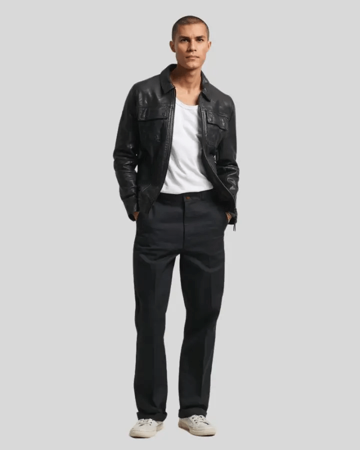 Landon Black Racer Leather Jacket - Rare Leather