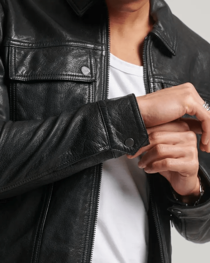 Landon Black Racer Leather Jacket - Rare Leather