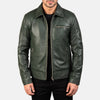 Lavendard Green Leather Biker Jacket - Rare Leather