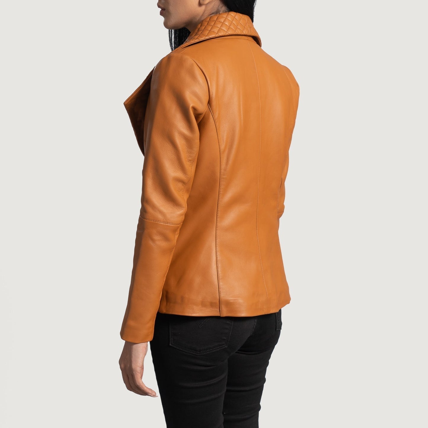 Lee Tan Brown Leather Blazer - Rare Leather