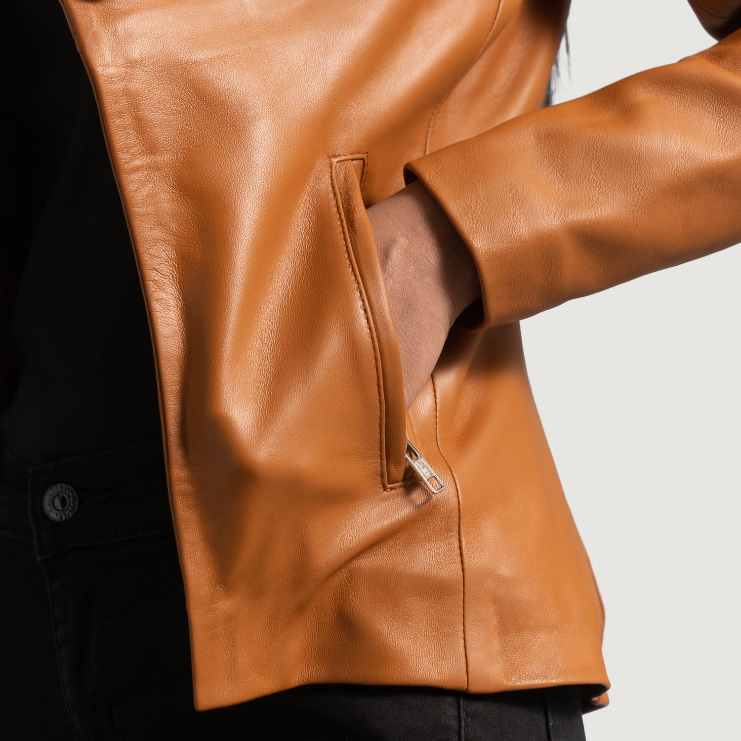 Lee Tan Brown Leather Blazer - Rare Leather