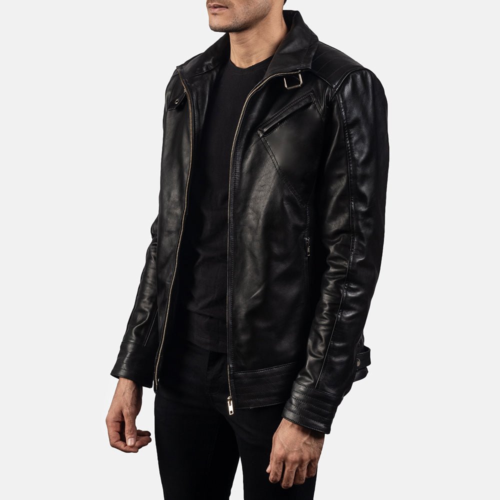 Legacy Black Leather Biker Jacket - Vox Leather